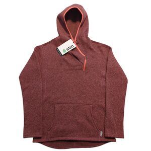 NEW Stio Women's Fleece Hoodie Blooming Horizon Heather Size XS Pink NWT